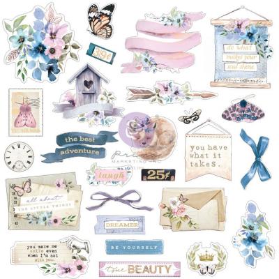 Prima Marketing Watercolor Floral Die Cuts - Ephemera 3